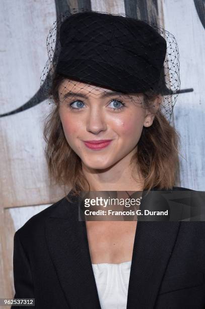 Natalia Dyer attends the Christian Dior Couture S/S19 Cruise Collection Photocall At Grandes Ecuries De Chantillyon May 25, 2018 in Chantilly, France.