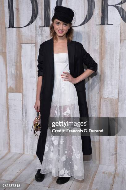 Natalia Dyer attends the Christian Dior Couture S/S19 Cruise Collection Photocall At Grandes Ecuries De Chantillyon May 25, 2018 in Chantilly, France.