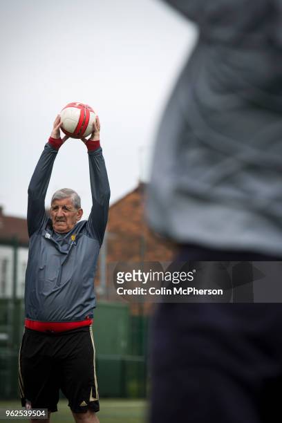 Participants taking part in a session of walking football at Anfield Sports and Community Centre in Liverpool. The initiative for men over the age of...