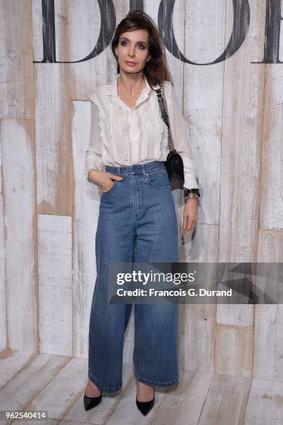 Anne Parillaud attends the Christian Dior Couture S/S19 Cruise Collection Photocall At Grandes Ecuries De Chantillyon May 25, 2018 in Chantilly,...