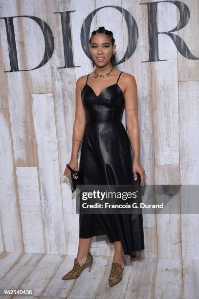 Alexandra Shipp attends the Christian Dior Couture S/S19 Cruise Collection Photocall At Grandes Ecuries De Chantillyon May 25, 2018 in Chantilly,...