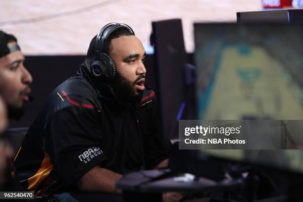 24k Dropoff I of Heat Check Gaming plays against Mavs Gaming on May 25, 2018 at the NBA 2K League Studio Powered by Intel in Long Island City, New...