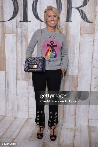 Marie Sara attends the Christian Dior Couture S/S19 Cruise Collection Photocall At Grandes Ecuries De Chantillyon May 25, 2018 in Chantilly, France.