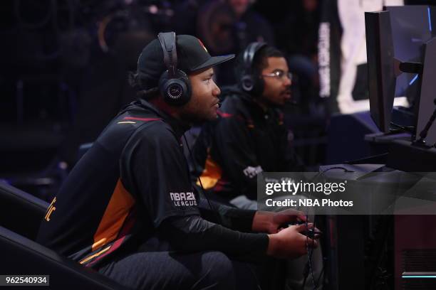 MaJes7ic of Heat Check Gaming plays against Mavs Gaming on May 25, 2018 at the NBA 2K League Studio Powered by Intel in Long Island City, New York....