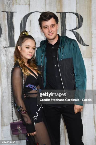 Billie Lourd and a guest attend the Christian Dior Couture S/S19 Cruise Collection on May 25, 2018 in Chantilly, France.