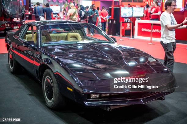 A 1982 Pontiac Firebird used onscren in Night Rider seen on Day 1 of the MCM London Comic Con at The ExCel on May 25, 2018 in London, England.