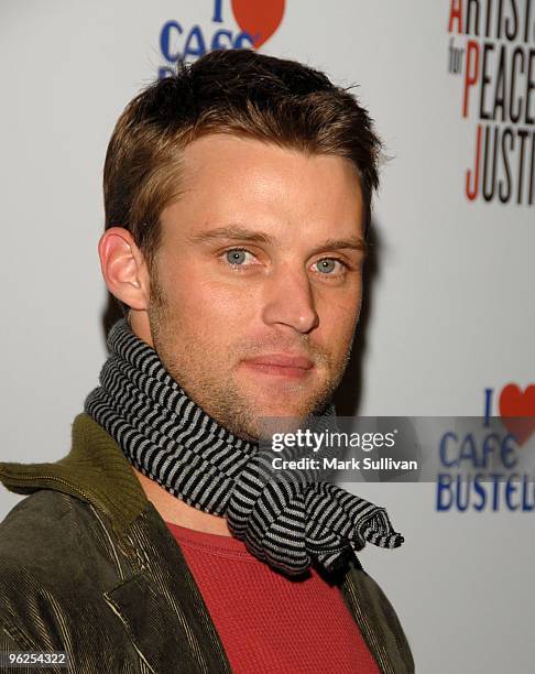 Actor Jesse Spencer attends Artists For Haiti benefit at Track 16 Gallery on January 28, 2010 in Santa Monica, California.