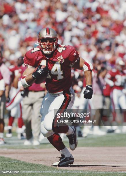 Tommy Vardell, Running Back for the San Francisco 49ers during the National Football Conference West game against the Atlanta Falcons on 29th...