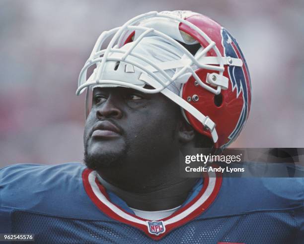 Jamie Nails, Guard for the Buffalo Bills during the American Football Conference East game against the Miami Dolphins on 8th October 2000 at Pro...