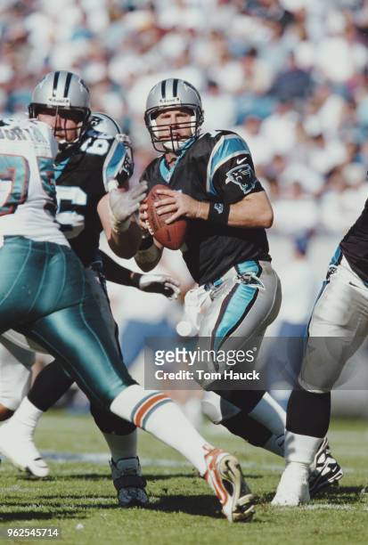 Steve Beuerlein, Quarterback for the Carolina Panthers during the National Football Conference West game against the Miami Dolphins on 15th November...