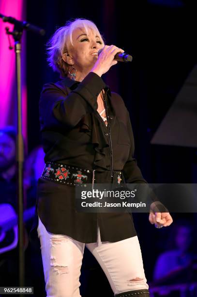 Tanya Tucker performs onstage for Country's Roaring '70s: Outlaws and Armadillos exhibition opening concert at Country Music Hall of Fame and Museum...