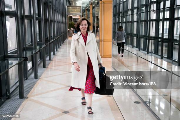 Anne-Marie Idrac, former director of RATP and SNCF and currently member of the Air France Board of Directors, attends a strategic meeting of the car...
