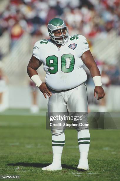 William Perry,Defensive Tackle for the Philadelphia Eagles during the National Football Conference East game against the Phoenix Cardinals on 20th...