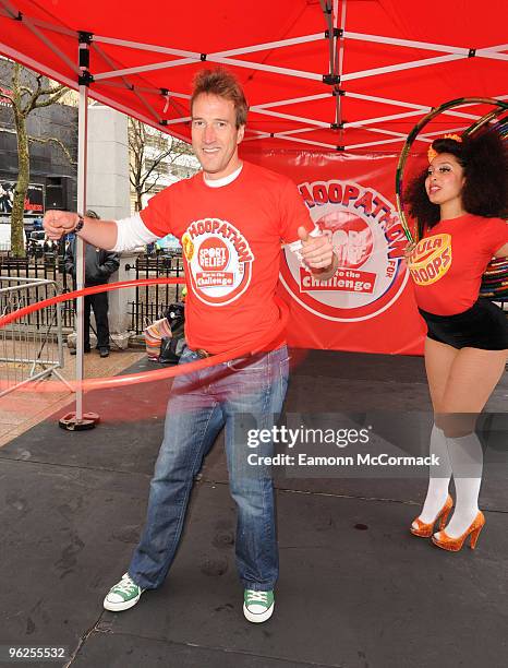 Ben Fogle attends photocall to launch Sports Relief's nationwide Hula Hoop Campaign at Leicester Square on January 29, 2010 in London, England.