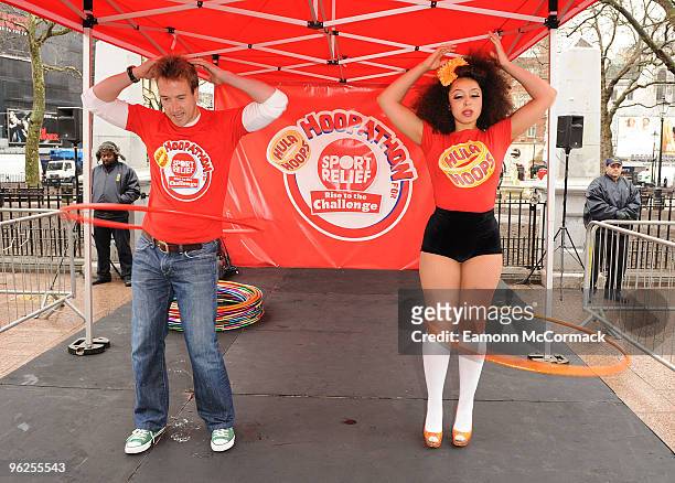 Ben Fogle attends photocall to launch Sports Relief's nationwide Hula Hoop Campaign at Leicester Square on January 29, 2010 in London, England.