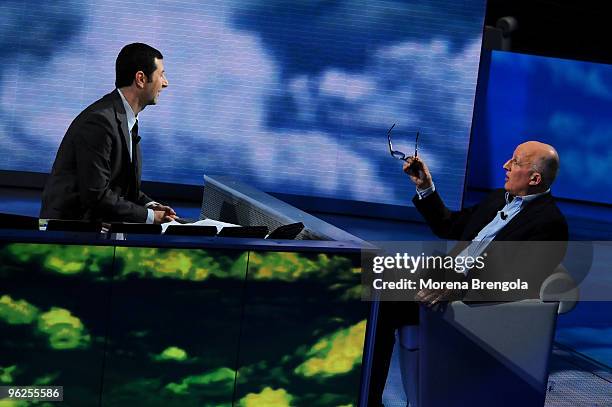 Paolo Hendel during "Che tempo che fa" on March 03, 2009 in Milan, Italy.