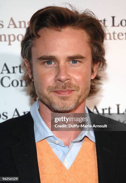 Actor Sam Trammell attends Opening Night of Art Los Angeles Contemporary at Pacific Design Center on January 28, 2010 in West Hollywood, California.