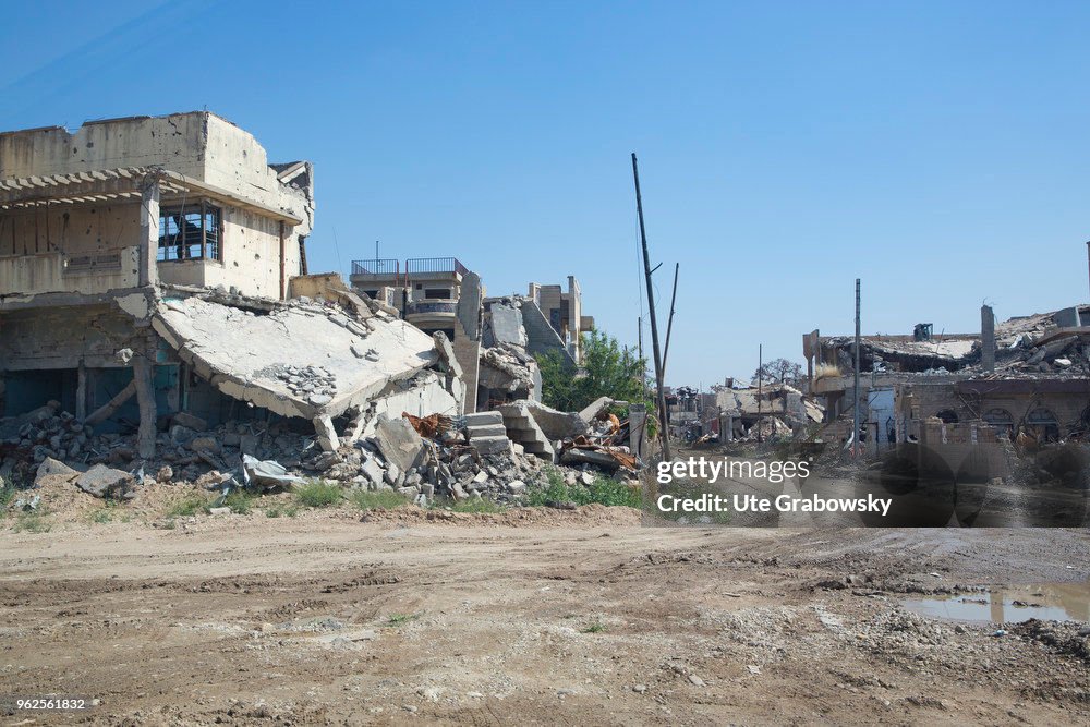 Destroyed Mosul as a result of the war in Iraq