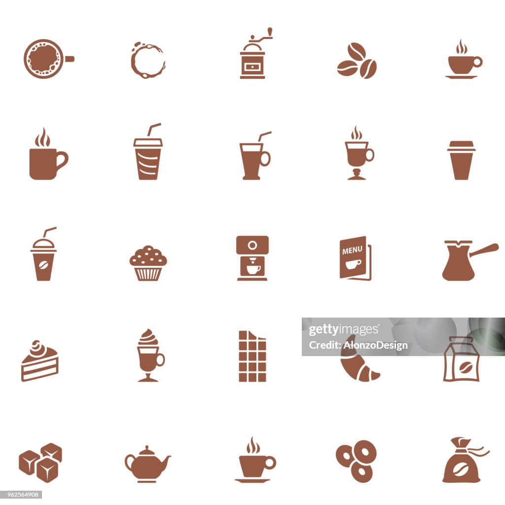 Coffeeshop pictogrammen