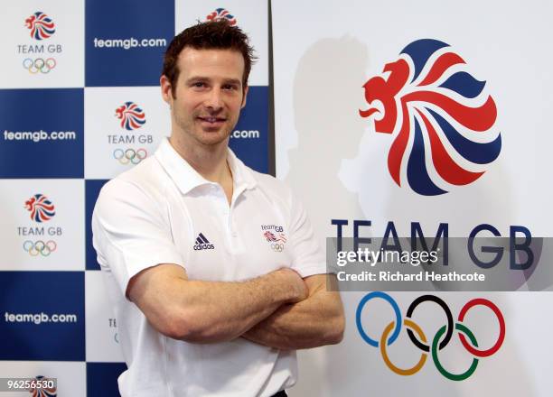 Adam Pengilly poses for a picture during the announcement of the Team GB Skeleton Athletes who will compete at the Vancouver 2010 Winter Olympics in...