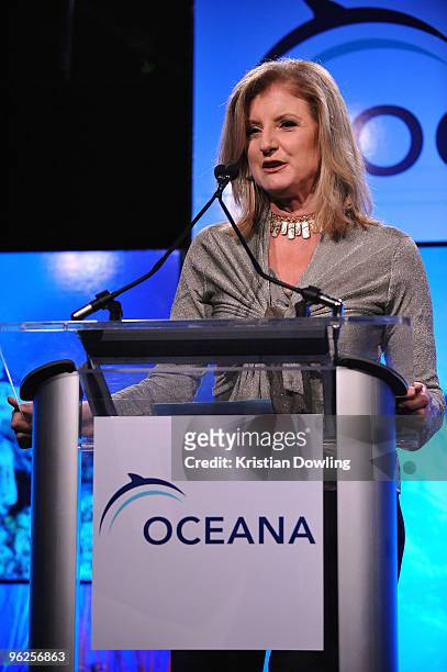 Arianna Huffington speaks during Oceana's 2009 Partners Award Gala on November 20, 2009 in Los Angeles, California.