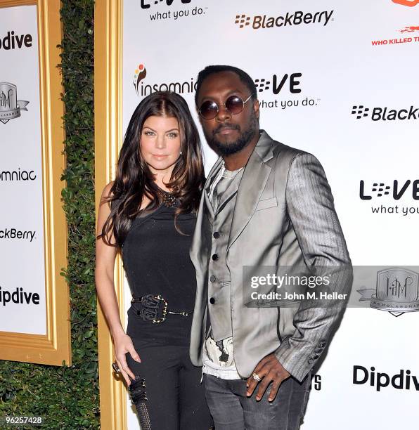 Singers Fergie and wil.i.am attend the 1st Annual Data Awards presented by wil.i.am, the Black Eyed Peas and Dipdive at the Palladium on January 28,...