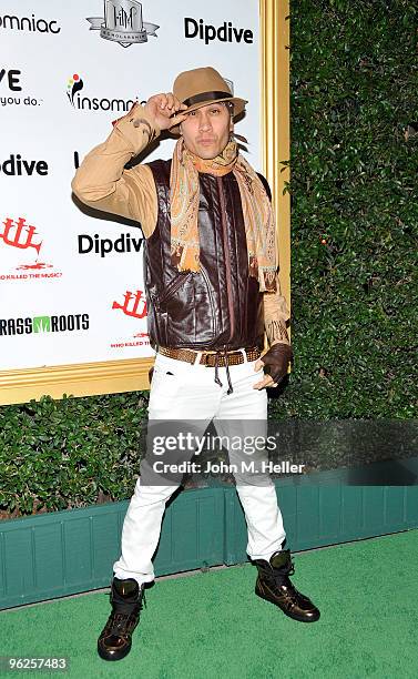 Singer Taboo attends the 1st Annual Data Awards presented by wil.i.am, the Black Eyed Peas and Dipdive at the Palladium on January 28, 2010 in Los...