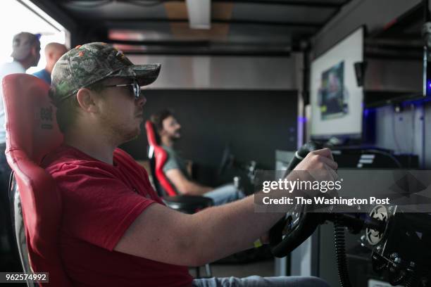 Steven Krier gets the opportunity to race around a simulation of Charlotte Motor Speedway as some of his favorite drivers compete on the same track a...