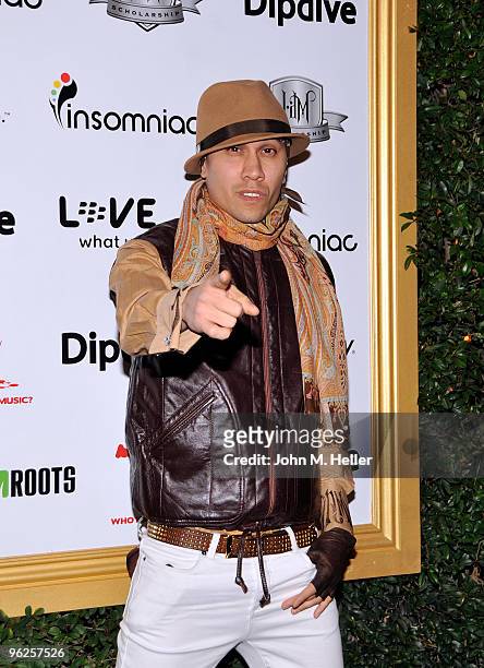 Singer Taboo attends the 1st Annual Data Awards presented by wil.i.am, the Black Eyed Peas and Dipdive at the Palladium on January 28, 2010 in Los...