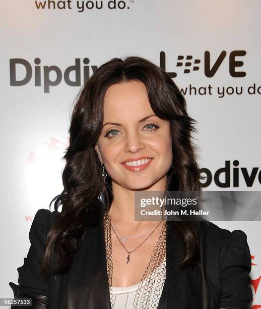 Actress Mena Suvari attends the 1st Annual Data Awards presented by wil.i.am, the Black Eyed Peas and Dipdive at the Palladium on January 28, 2010 in...