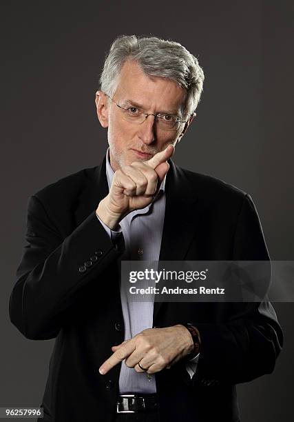 Jeff Jarvis poses during a portrait session at the Digital Life Design conference at HVB Forum on January 26, 2010 in Munich, Germany. DLD brings...