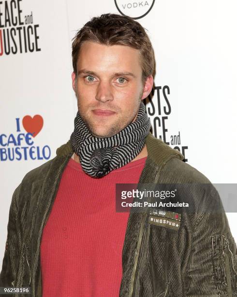 Actor Jesse Spencer arrives at the "Artists For Haiti" Benefit at Bergamot Station on January 28, 2010 in Santa Monica, California.