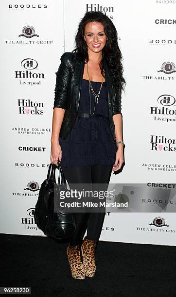 Jennifer Metcalfe attends launch party for The Hilton Liverpool on January 28, 2010 in Liverpool, England.