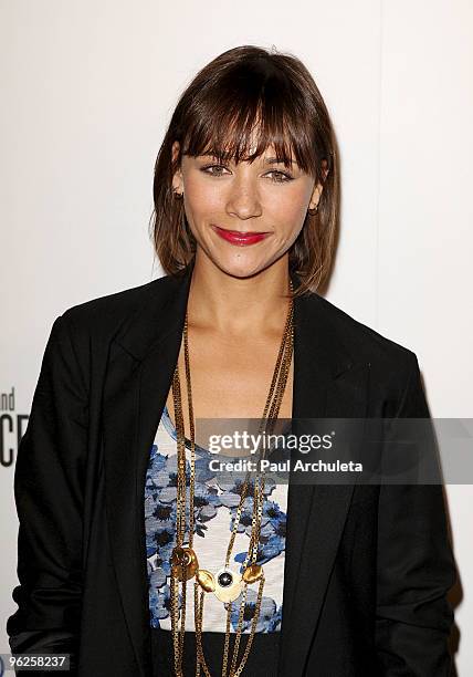 Actress Rashida Jones arrives at the "Artists For Haiti" Benefit at Bergamot Station on January 28, 2010 in Santa Monica, California.