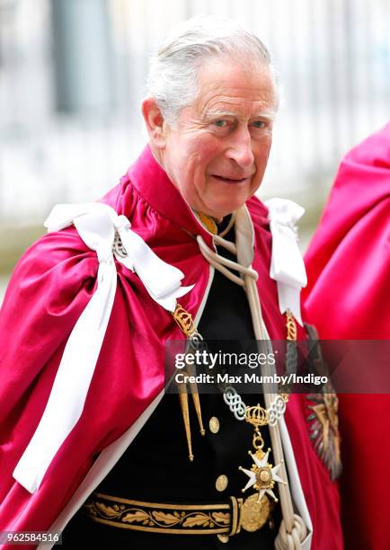 Prince Charles, Prince of Wales attends the Service of Installation of Knights Grand Cross of The Most Honourable Order of the Bath at Westminster...