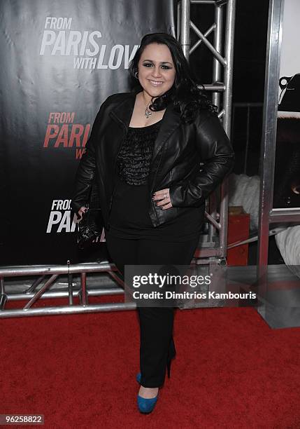 Nikki Blonsky attends the "From Paris With Love" premiere at the Ziegfeld Theatre on January 28, 2010 in New York City.