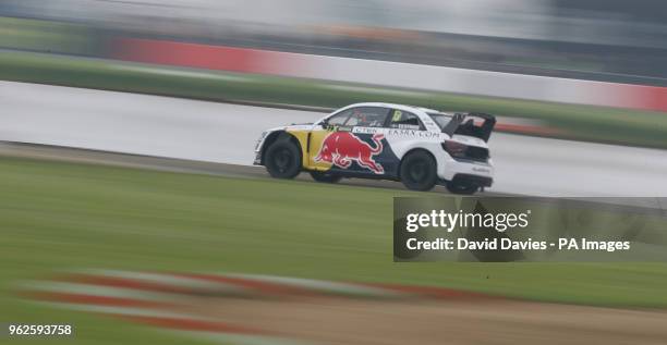 Mattias Ekstrom during day two of the 2018 FIA World Rallycross Championship at Silverstone, Towcester.