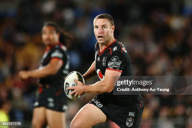 Blake Green of the Warriors in action during the round 12 NRL match between the New Zealand Warriors and the South Sydney Rabbitohs at Mt Smart...