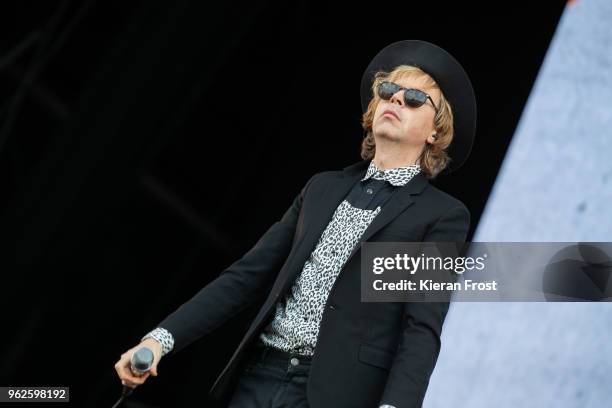 Beck Hansen performs at the BBC Biggest Weekend at Titanic Slipways on May 25, 2018 in Belfast, Northern Ireland.