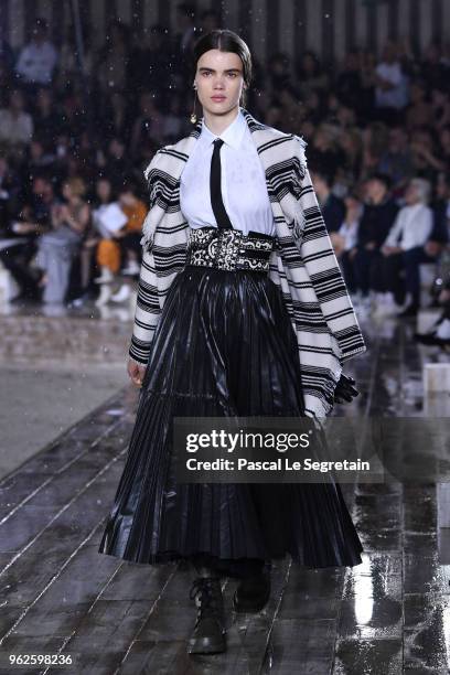 Model walks the runway during Christian Dior Couture S/S19 Cruise Collection show on May 25, 2018 in Chantilly, France.