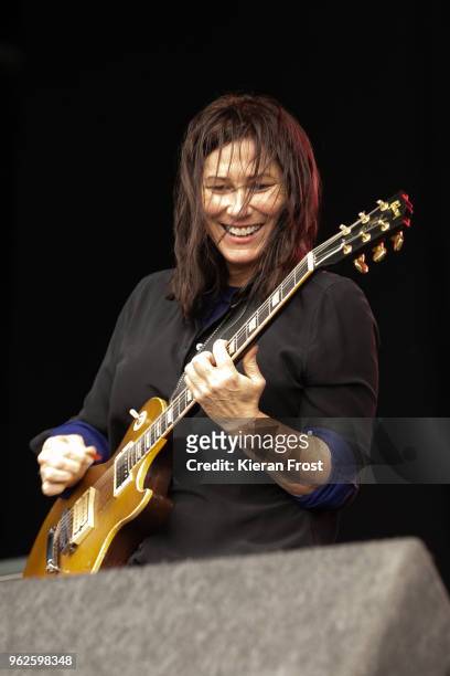 Kim Deal of The Breeders performs at the BBC Biggest Weekend at Titanic Slipways on May 25, 2018 in Belfast, Northern Ireland.