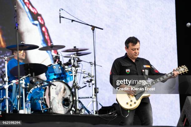 James Dean Bradfield of The Manic Street Preachers performs at the BBC Biggest Weekend at Titanic Slipways on May 25, 2018 in Belfast, Northern...