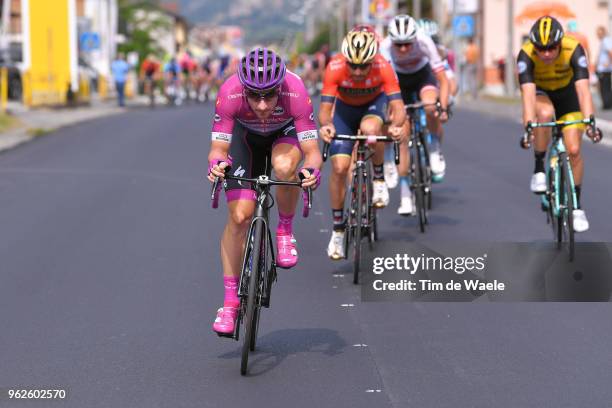 Elia Viviani of Italy and Team Quick-Step Floors Purple Points Jersey / during the 101st Tour of Italy 2018, Stage 20 a 214km stage from Susa to...