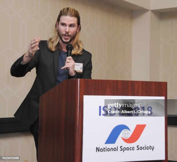 Moderator Kyle Hill of The Nerdist attends the Science Of "The Expanse" Panel held at Sheraton Gateway Hotel on May 25, 2018 in Los Angeles,...