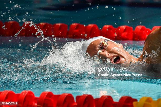 Damien Joly 800m freestyle during the French National swimming championship on May 26, 2018 in Saint Raphael, France.