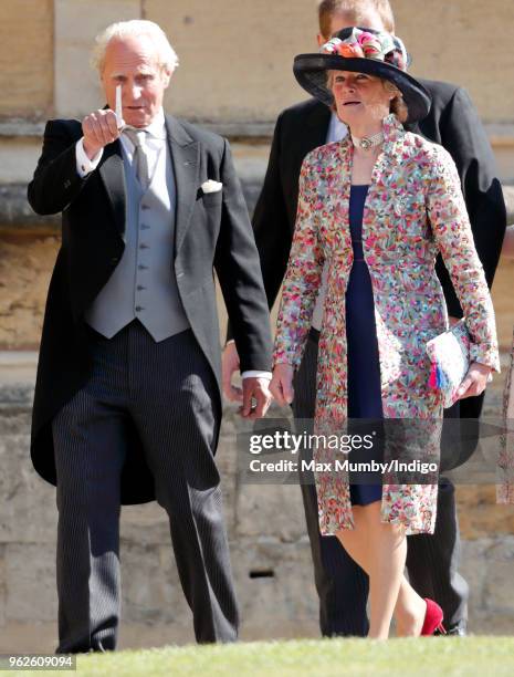 Neil McCorquodale and Lady Sarah McCorquodale attend the wedding of Prince Harry to Ms Meghan Markle at St George's Chapel, Windsor Castle on May 19,...