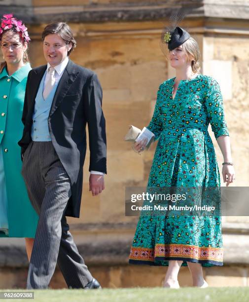 Harry Lopes and Laura Lopes attend the wedding of Prince Harry to Ms Meghan Markle at St George's Chapel, Windsor Castle on May 19, 2018 in Windsor,...