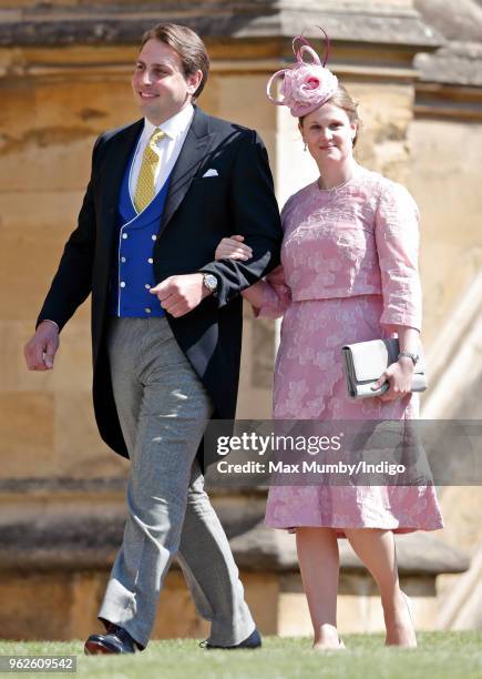 James Hutt and Emily Hutt attend the wedding of Prince Harry to Ms Meghan Markle at St George's Chapel, Windsor Castle on May 19, 2018 in Windsor,...