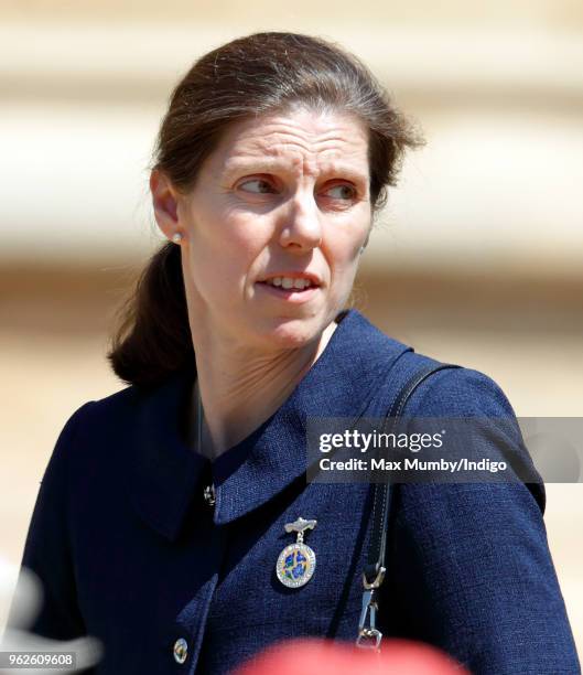 Maria Teresa Turrion Borrallo attends the wedding of Prince Harry to Ms Meghan Markle at St George's Chapel, Windsor Castle on May 19, 2018 in...