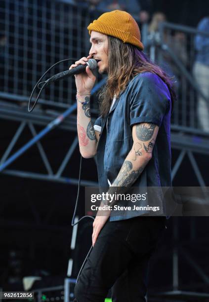 Singer Brandon Boyd of Incubus performs on Day 1 of BottleRock Napa Valley Music Festival at Napa Valley Expo on May 25, 2018 in Napa, California.